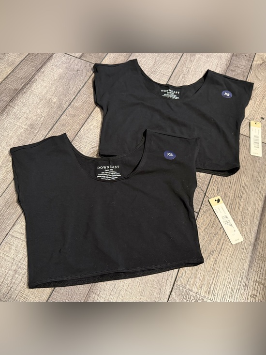 DownEast Tops - NWT DownEast Demi half tee duo in extra small 
Layering tees cap sleeve